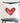 Watercolor Love Heart Red - Square Canvas Pillow