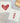 Watercolor Love Heart Red, String of Hearts  - 2pk Swedish Dish Cloth